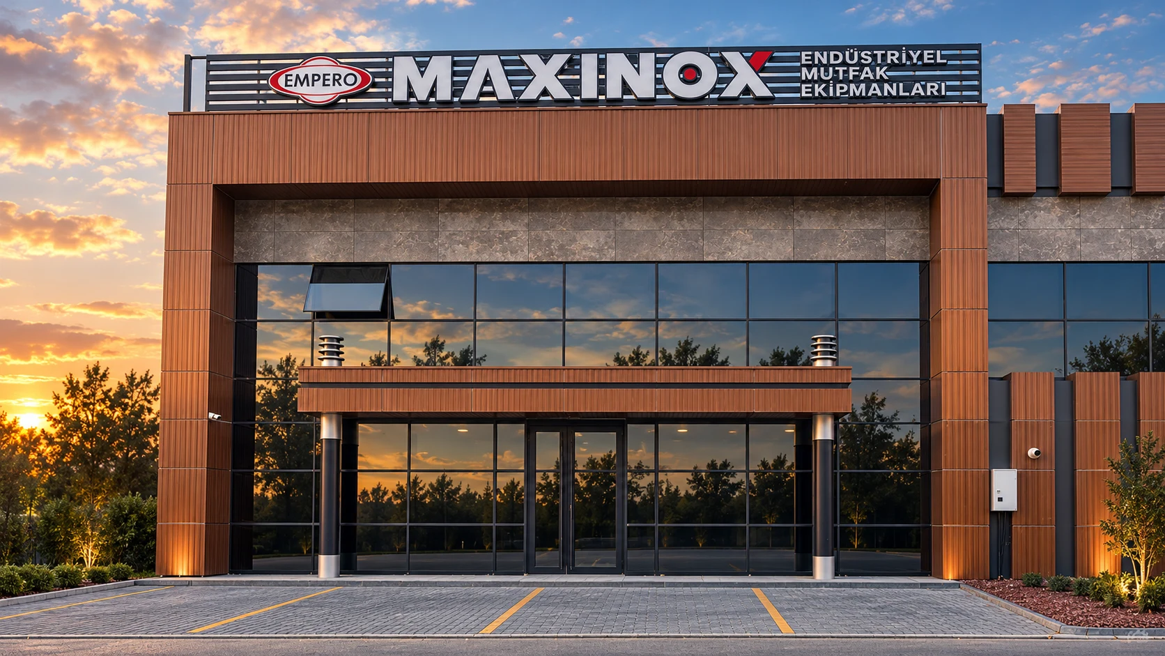 Maxinox Konya iş yeri dış cephesi — sinematik düzenleme
